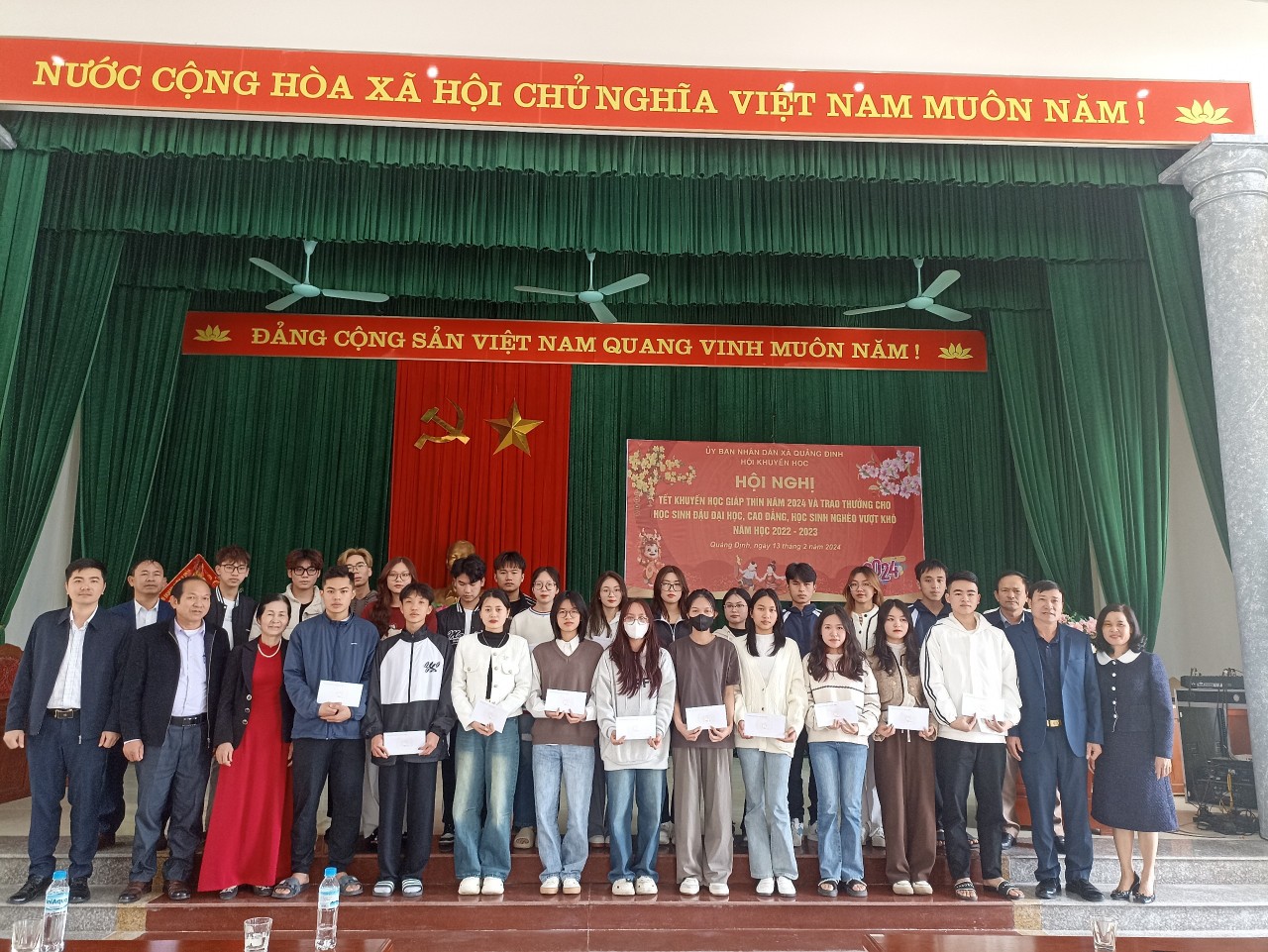 Hội Khuyến học xã Quảng Định tổ chức Chương trình “Tết khuyến học Quảng Định” Xuân Giáp Thìn - năm 2024